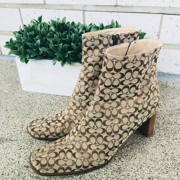 Coach Shoes - Coach Brianna tan Booties Size 8.5 B